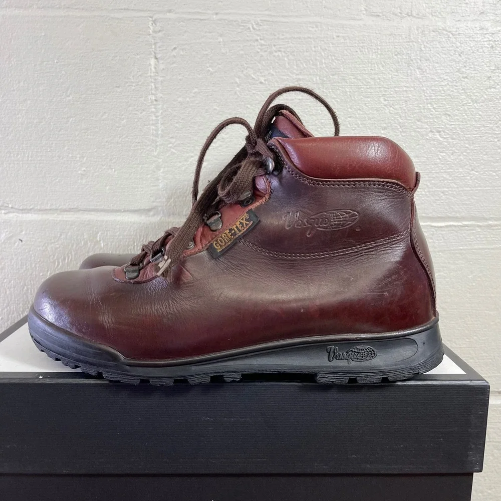 Vasque Sundowner GTX 7935 Burgundy Leathe Hiking Boots Lace up Men's US 9.5 M